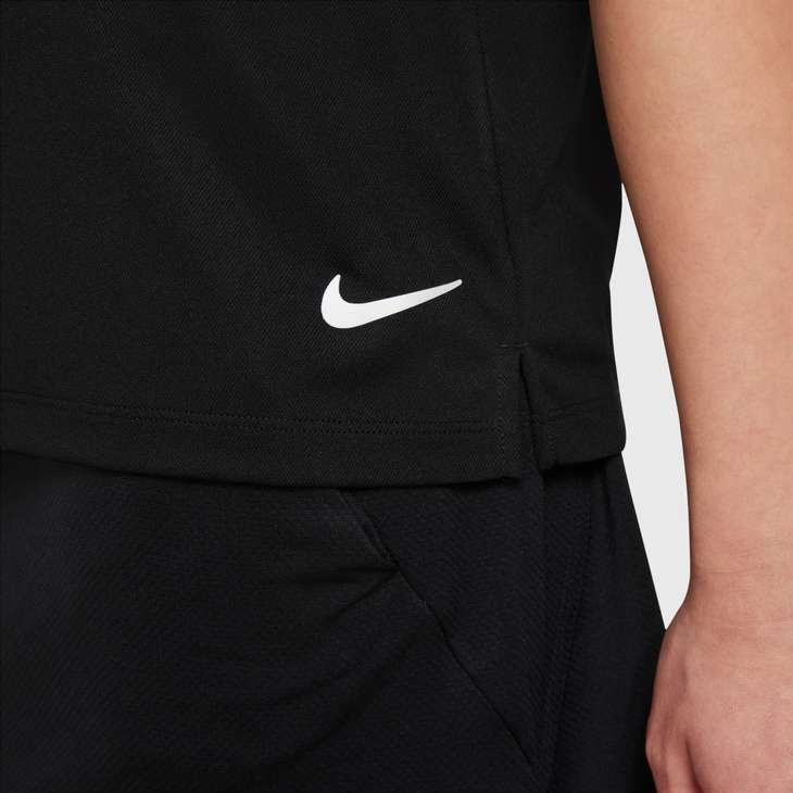 Nike Dri-FIT Victory Big Kids' (Girls') Golf Polo - Black / White