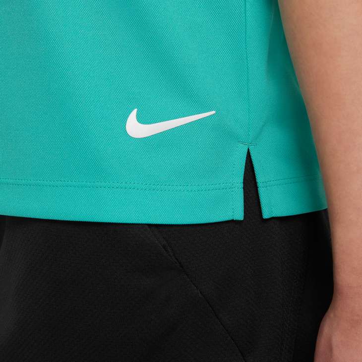 Nike Dri-FIT Victory Big Kids' (Girls') Golf Polo - Washed Teal / White