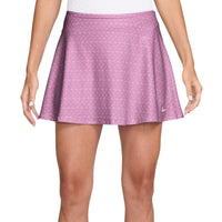Nike Victory Women's Dri-FIT Flouncy Printed 15" Golf Skirt - Lt Magenta / white