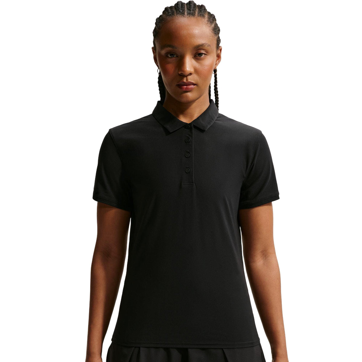 Nike Victory Women's Dri-FIT Short-Sleeve Golf Polo - Black / White