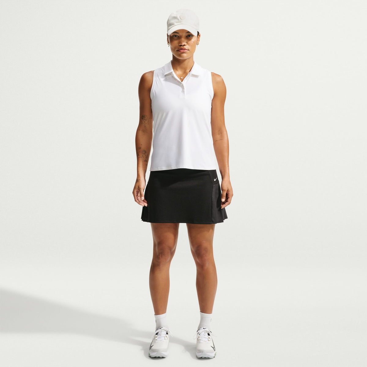 Nike Victory Dri-FIT Sleeveless Golf Polo - Womens - Sold Out - White/Black