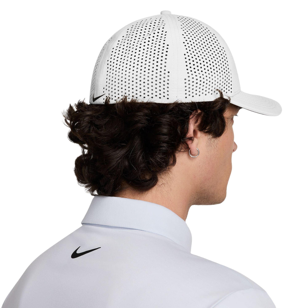 Nike Rise Dri-FIT ADV SwooshFlex Structured Golf Cap - White / Anthracite / Black