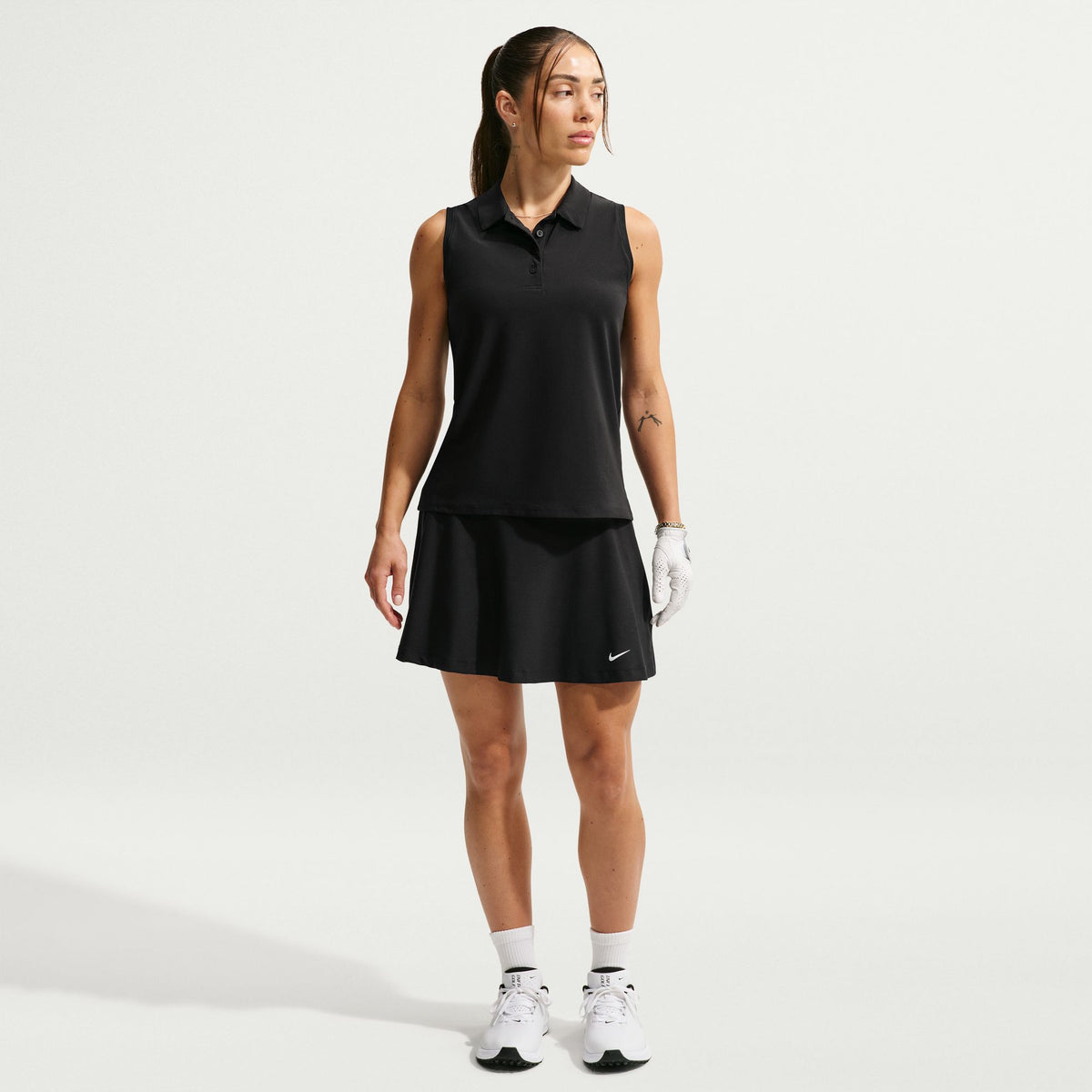 Nike Victory Dri-FIT Sleeveless Golf Polo - Womens - Sold Out - Black/White