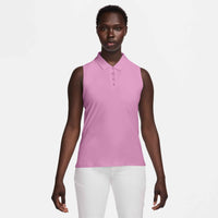 Nike Victory Dri-FIT Sleeveless Golf Polo - Womens - Sold Out - Light Magenta/White