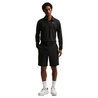 Nike Velocity Men's Dri-FIT Long-Sleeve Chest Logo Golf Polo - Black / White