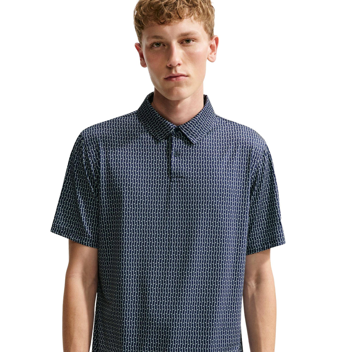 Nike Velocity Men's Dri-FIT Printed Golf Polo - College Navy / midnight Navy / white