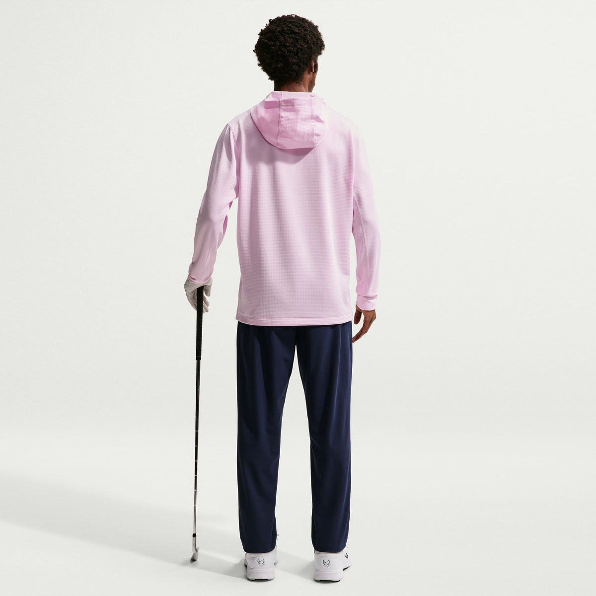 Nike Velocity Men's Therma-FIT Golf Hoodie - Pink Foam / Black