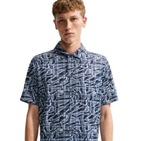 Nike Par Men's Dri-FIT Tartan Camo Print Golf Polo - Diffused Blue