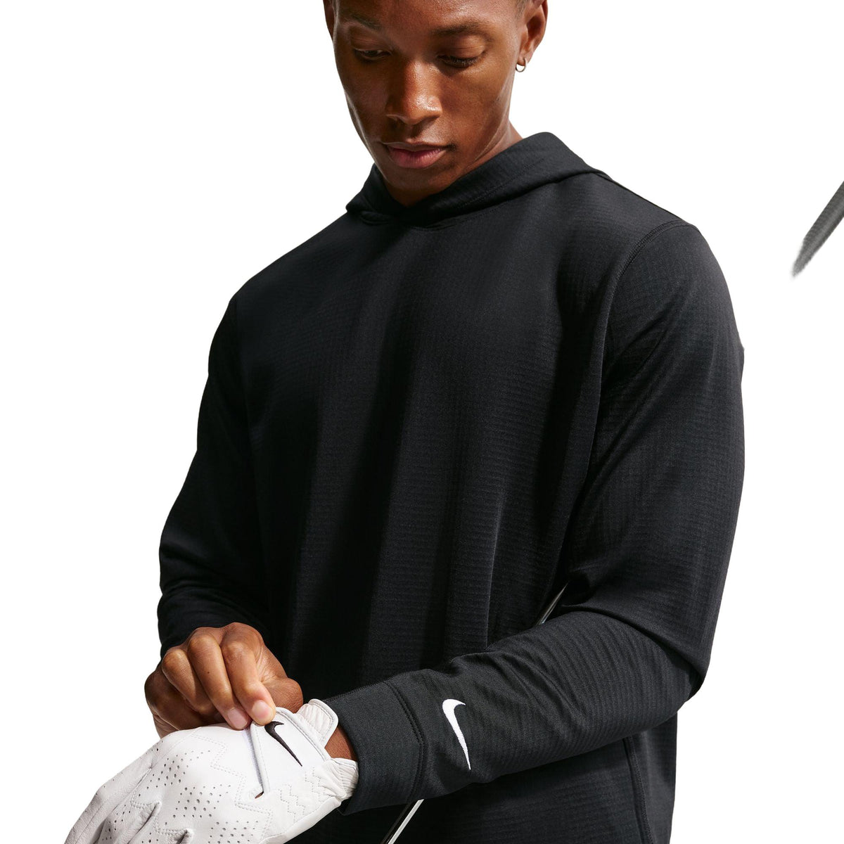 Nike Velocity Men's Therma-FIT Golf Hoodie - Black / White