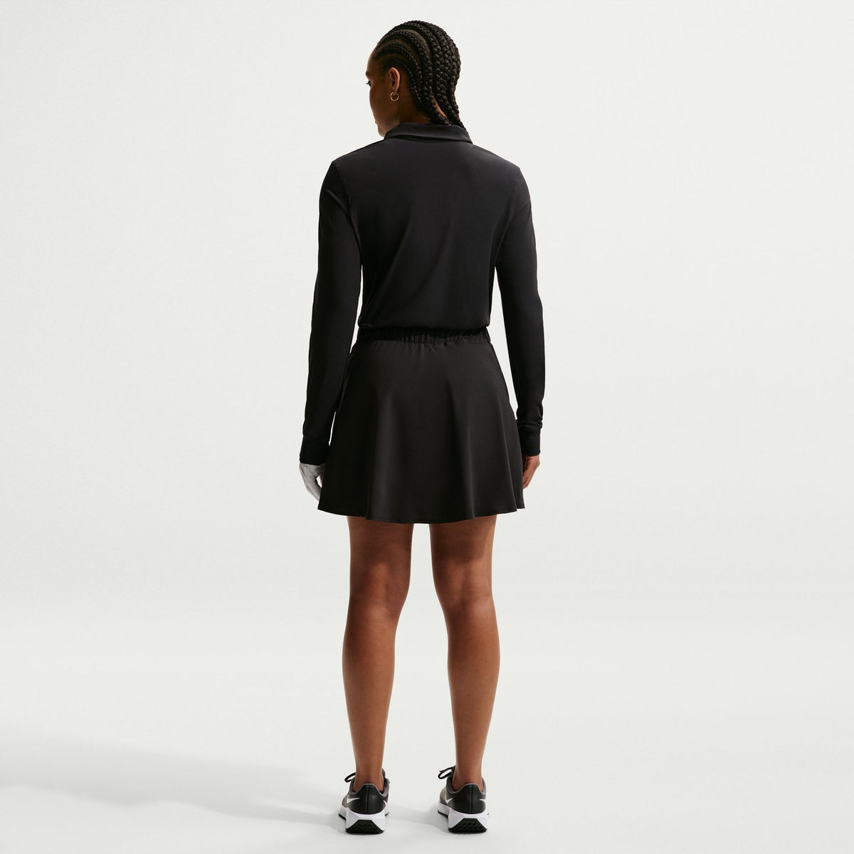 Nike Victory Women's Dri-FIT Long-Sleeve Polo - Black / White