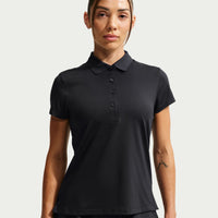 Nike Golf Club Women's Dri-FIT UV Short-Sleeve Golf Polo - Black / Sail