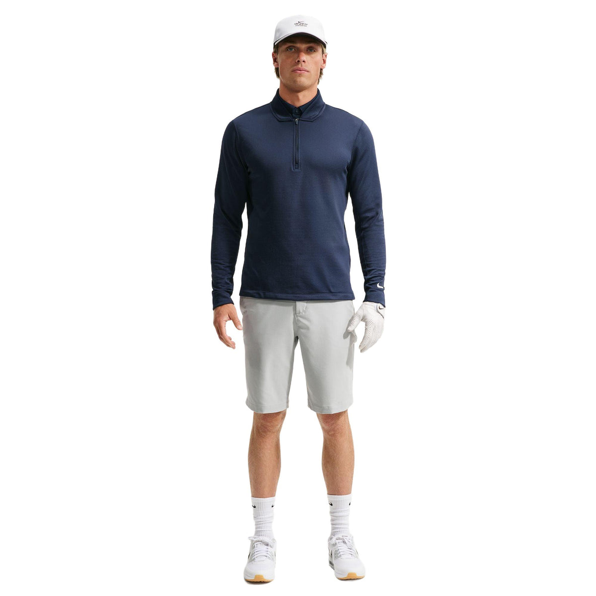 Nike Velocity Men's Therma-FIT 1/2-Zip Golf Top - College Navy / White