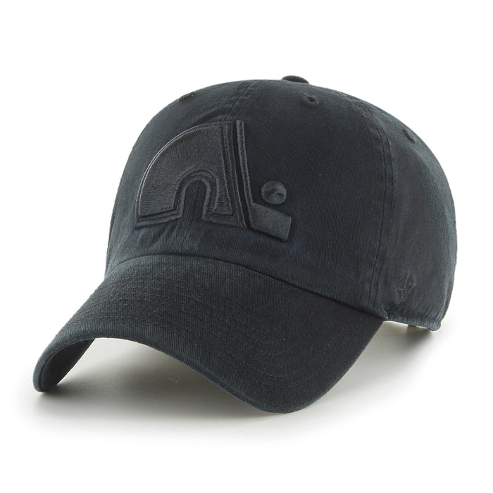 Quebec Nordiques '47 Clean Up Cap - Black on Black