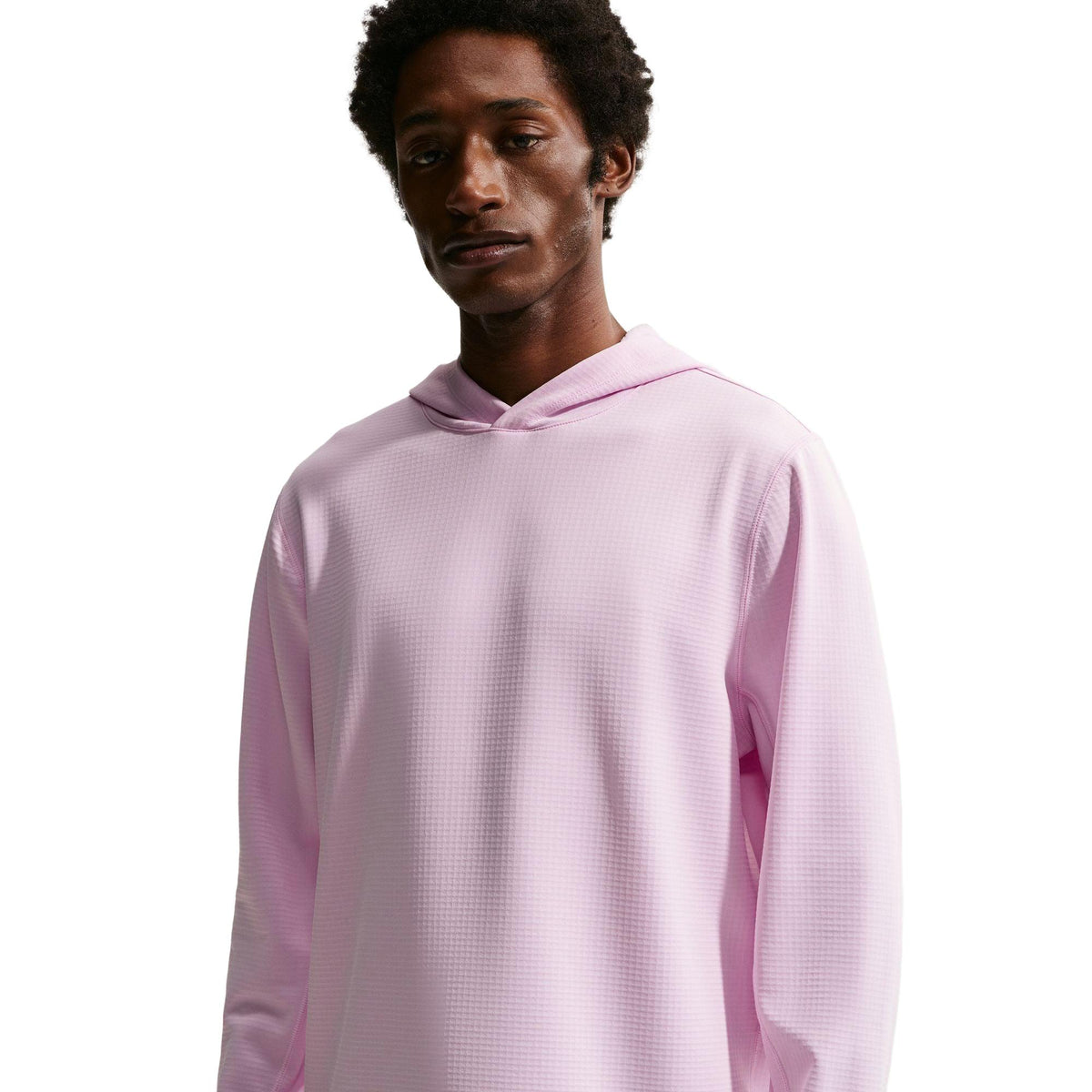 Nike Velocity Men's Therma-FIT Golf Hoodie - Pink Foam / Black