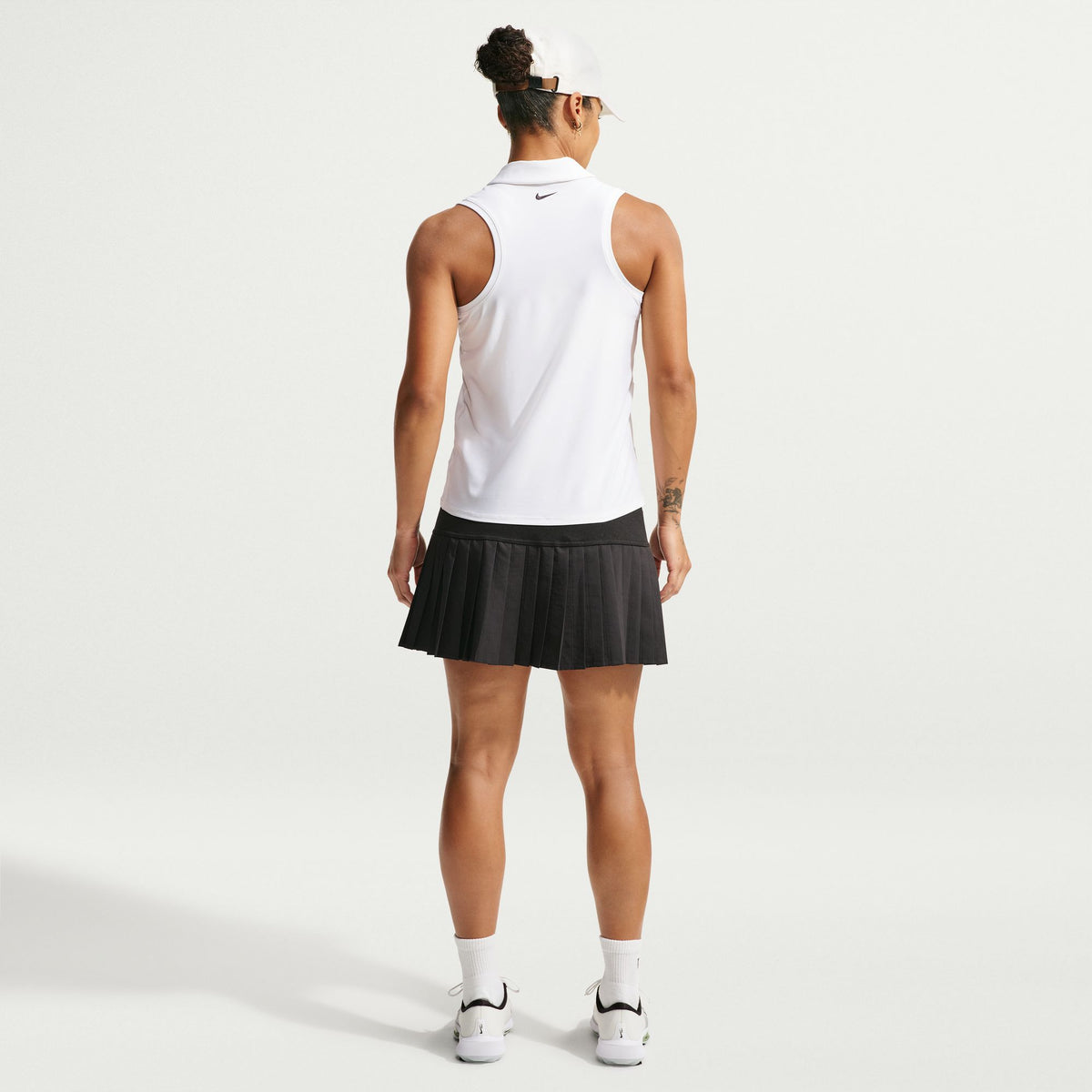 Nike Victory Dri-FIT Sleeveless Golf Polo - Womens - Sold Out - White/Black
