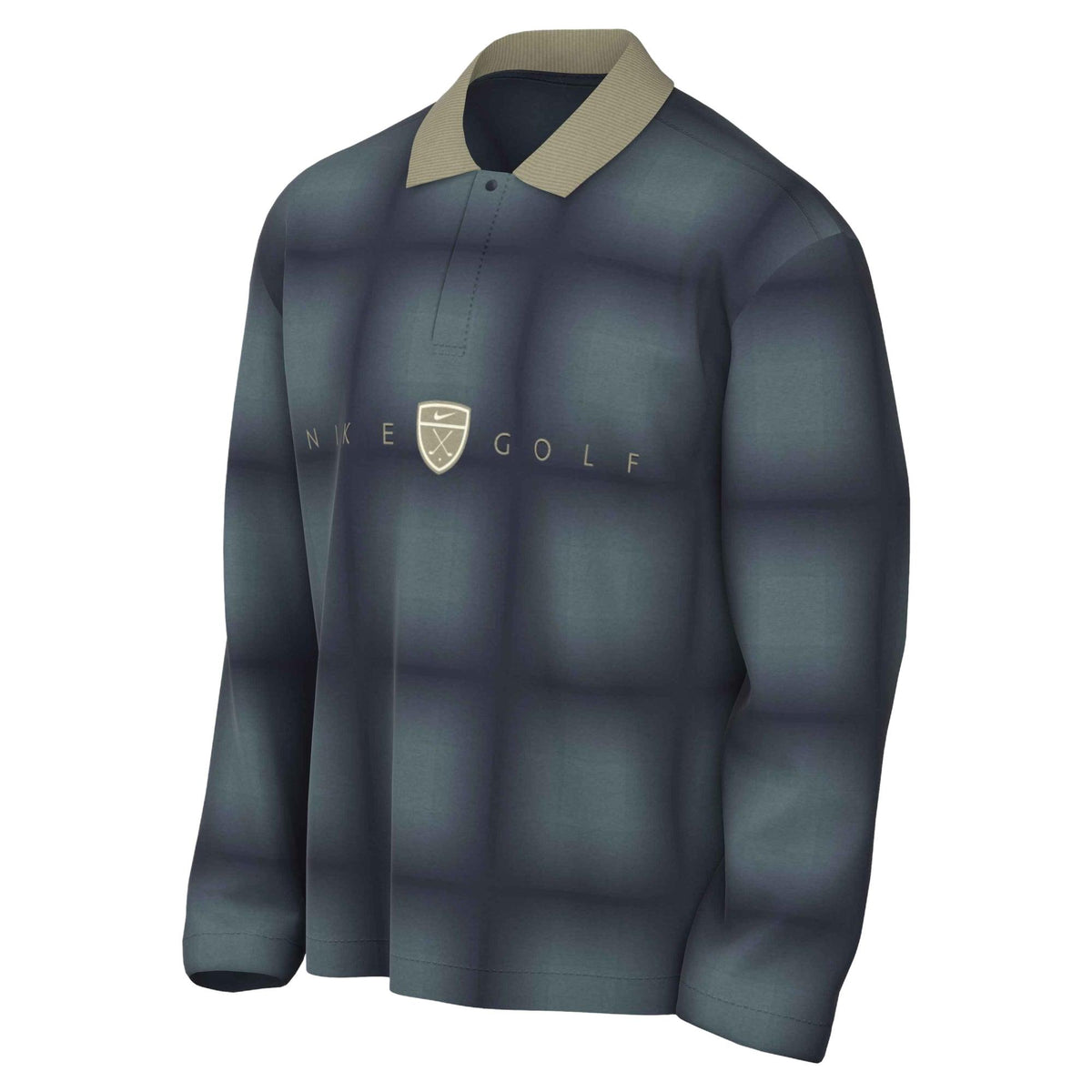 Nike Fairway Fresh Men's Dri-FIT Loose Long-Sleeve Golf Polo - Mineral Slate / Limestone