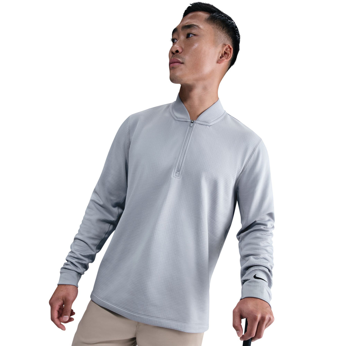 Nike Velocity Men's Therma-FIT 1/2-Zip Golf Top - Wolf Grey / Black