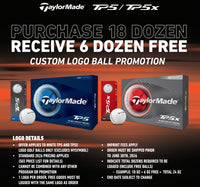 Custom Logo TaylorMade TP5x Golf Ball Promotion - Buy 18 Dozen Get 6 Dozen Free