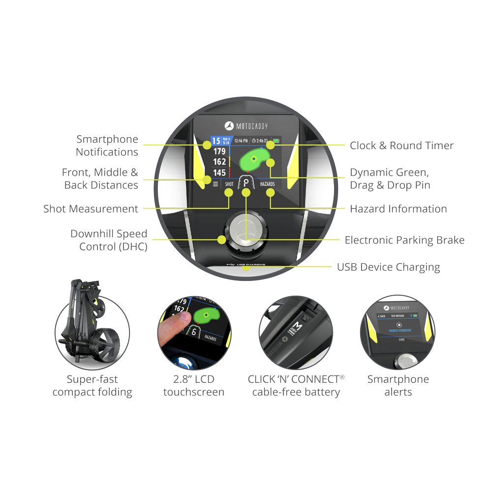 Motocaddy M3 GPS DHC Ultra Lithium Golf Cart