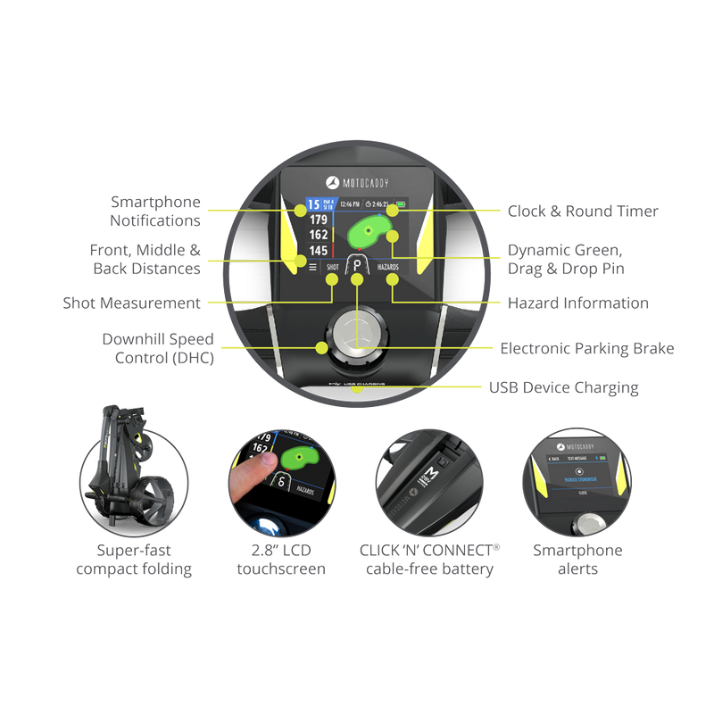 Motocaddy M3 GPS DHC Ultra Lithium Golf Cart