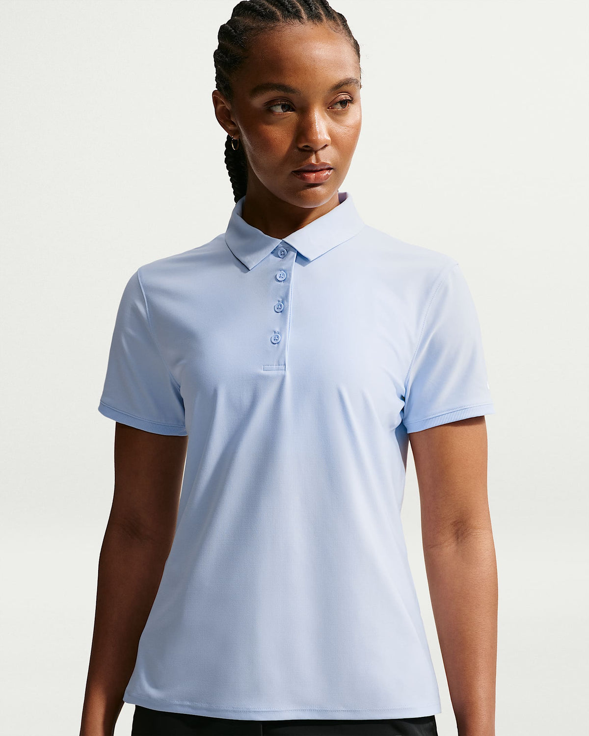 Nike Victory Women's Dri-FIT Short-Sleeve Golf Polo - Hydrogen Blue / White
