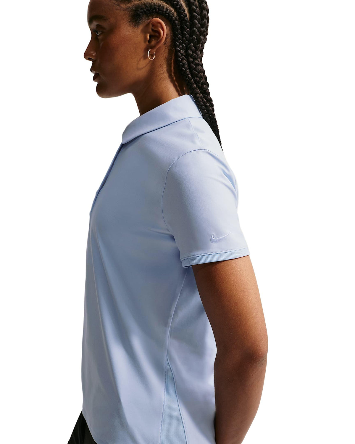 Nike Victory Women's Dri-FIT Short-Sleeve Golf Polo - Hydrogen Blue / White