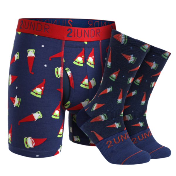 2UNDR SS Boxer Brief/Sock Pack - Gnomes