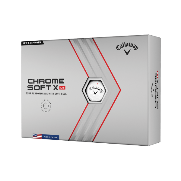 Callaway Chrome Soft X LS 22 Golf Balls - White - One Dozen