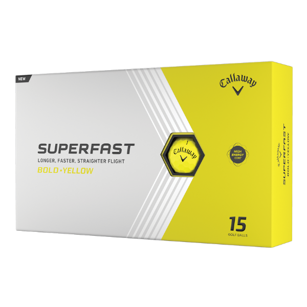 Callaway Superfast 22 Golf Balls - Bold Yellow - 15 Pack