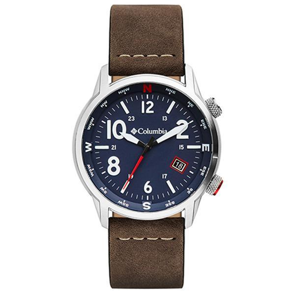 Columbia Watch - Outbacker - Navy 3-Hand Date Saddle Leather