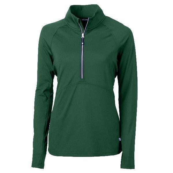 Custom Logo Cutter & Buck Adapt Eco Knit Stretch Womens Half Zip Pullover
