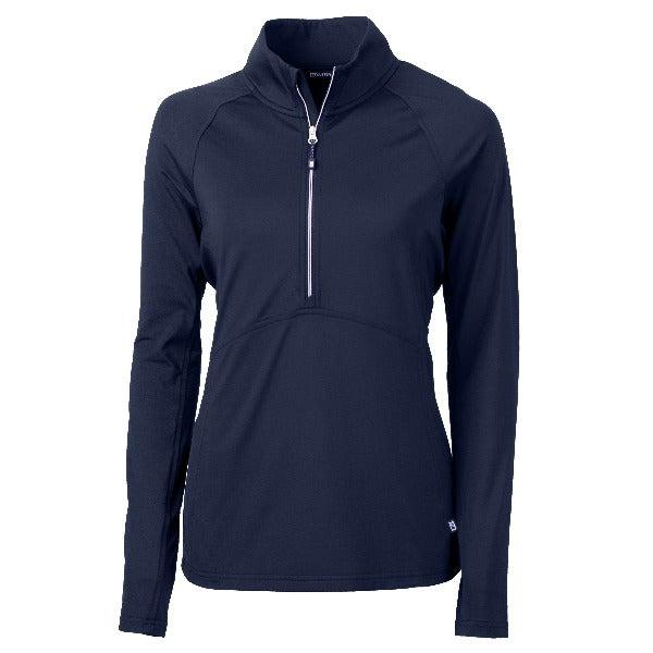 Custom Logo Cutter & Buck Adapt Eco Knit Stretch Womens Half Zip Pullover