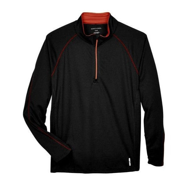 Custom Logo North End Men's Radar Quarter-Zip Performance Long-Sleeve Top