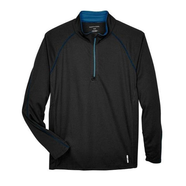 Custom Logo North End Men's Radar Quarter-Zip Performance Long-Sleeve Top