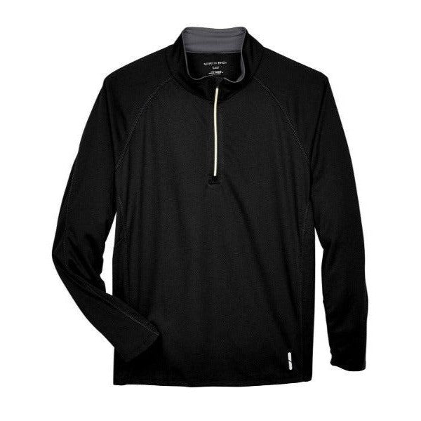 Custom Logo North End Men's Radar Quarter-Zip Performance Long-Sleeve Top