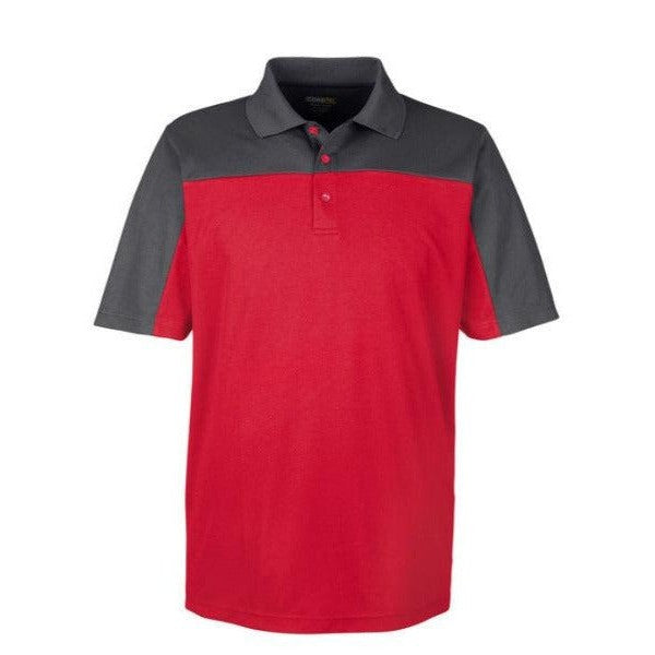 Custom Logo Core 365 Men's Balance Colorblock Performance Pique Polo