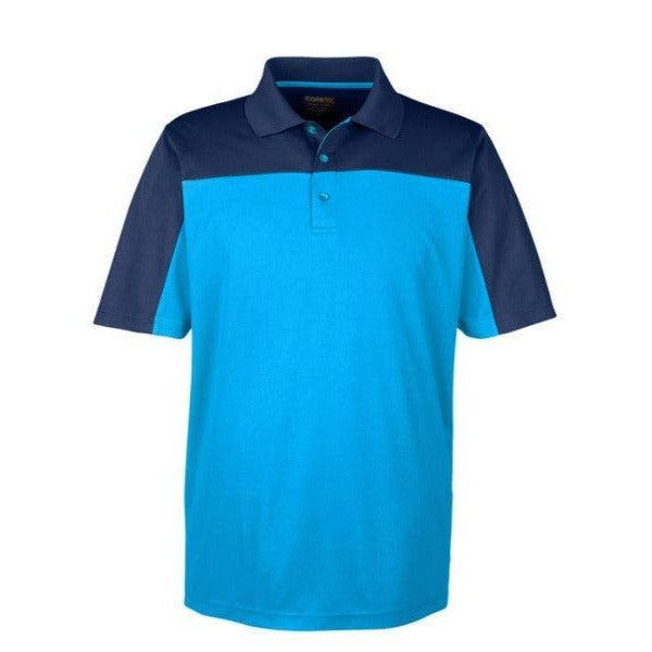 Custom Logo Core 365 Men's Balance Colorblock Performance Pique Polo