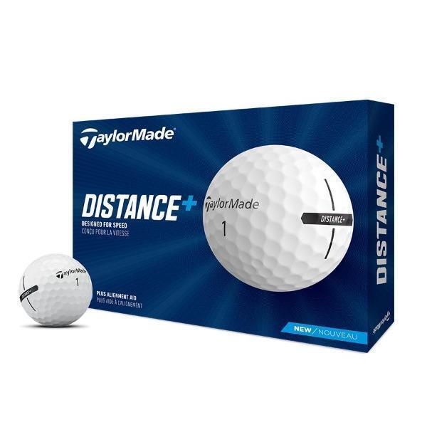 Taylormade Distance + Golf Balls - White - 6 Dozen Pack