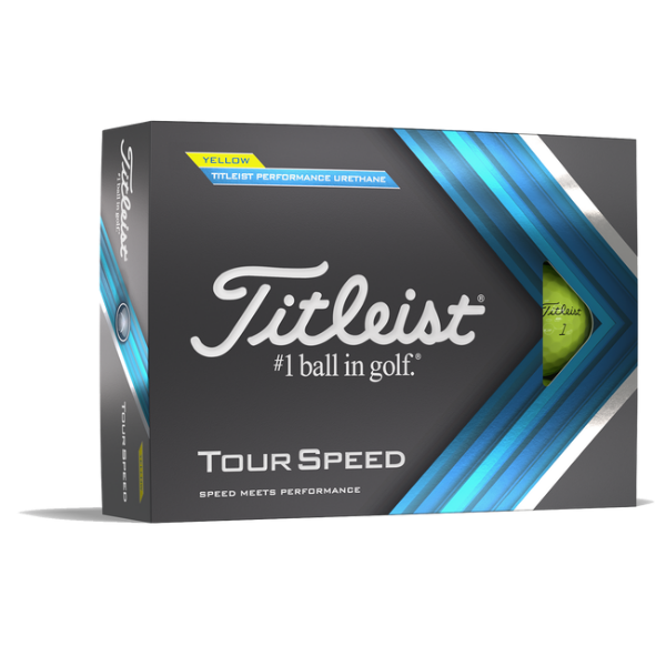Titleist Tour Speed Yellow Golf Balls - 6 Dozen