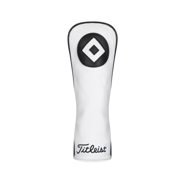 Titleist White & Black Leather Headcovers